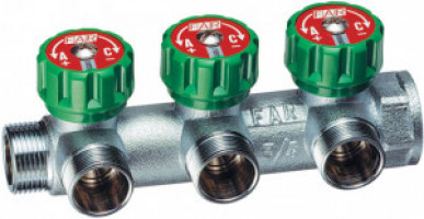 Коллектор регулирующий 1"-3вых - М24*19 3850С1 FAR