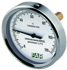Термометр торцевой 1/2" 80мм 120*С  FA 2600 FAR