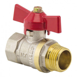 Кран шаровый 1/2 В-Н PN25 бабочка Altstream 160/20